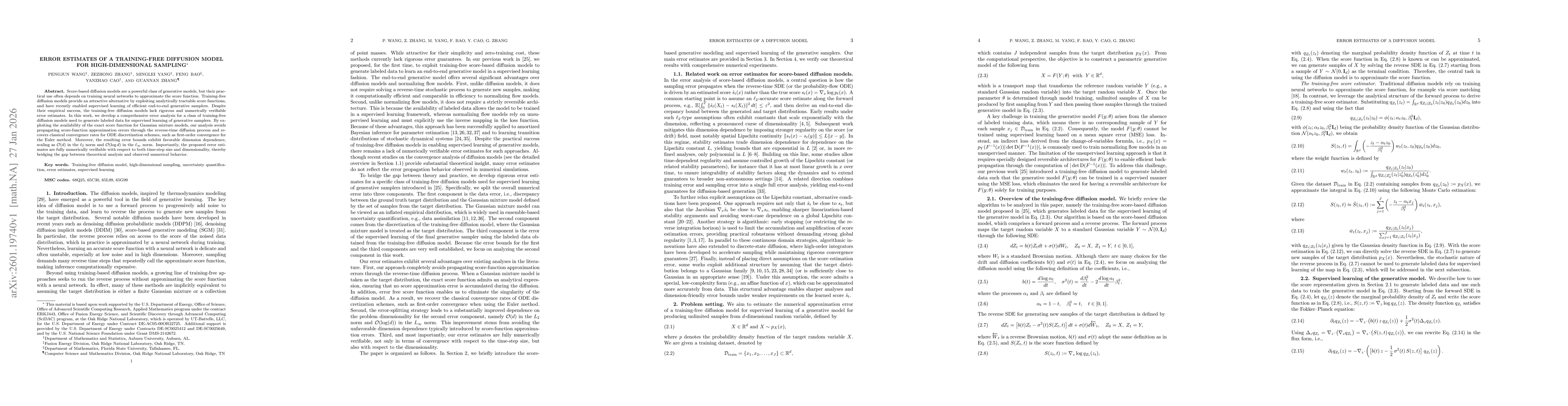 Thumbnail for Error estimates of a training-free diffusion model for high-dimensional sampling
