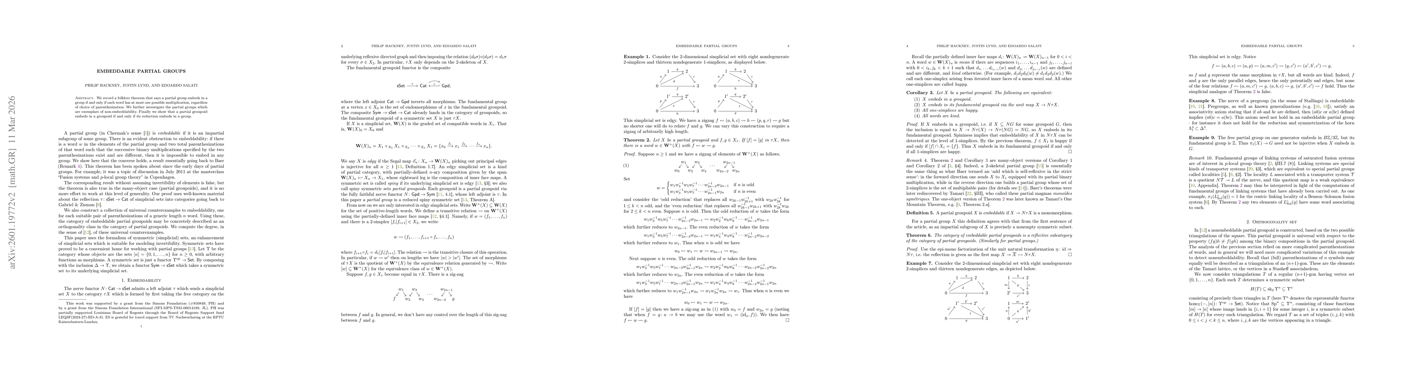 Thumbnail for Embeddable partial groups