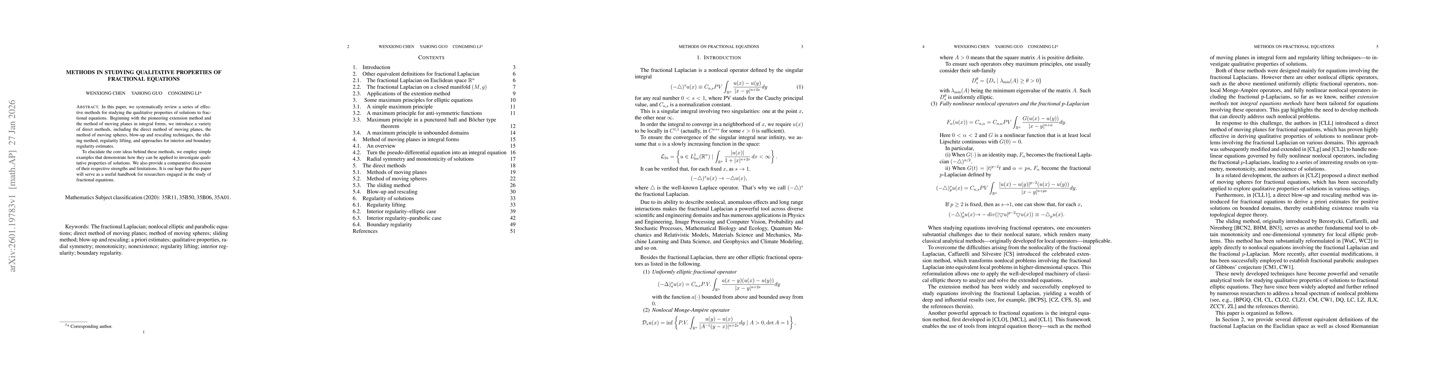 Thumbnail for Methods in studying qualitative properties of fractional equations