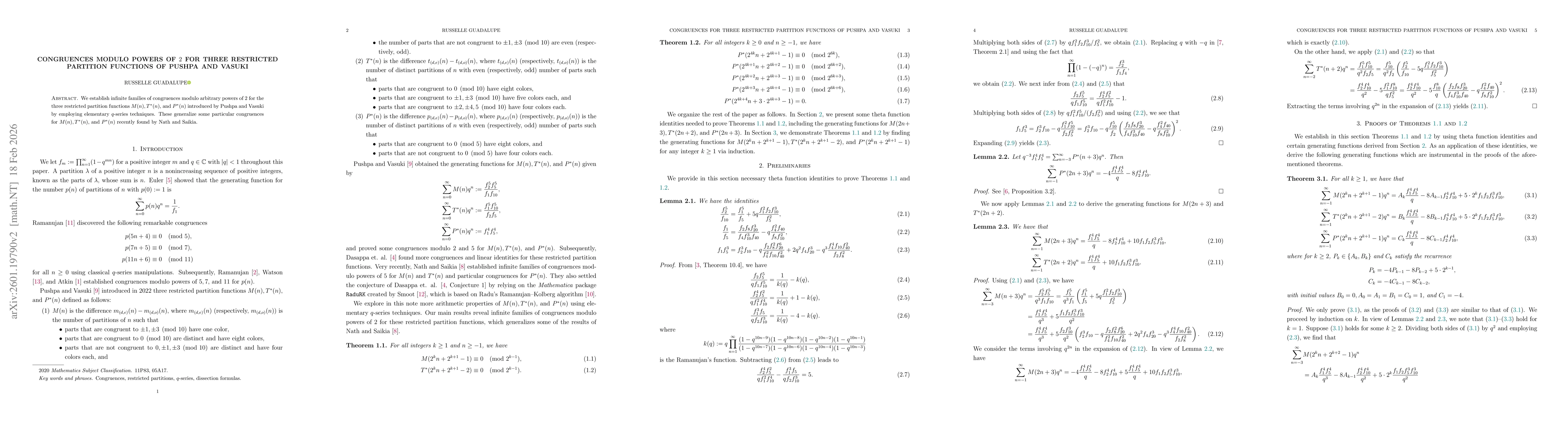 Thumbnail for A note on restricted partition functions of Pushpa and Vasuki