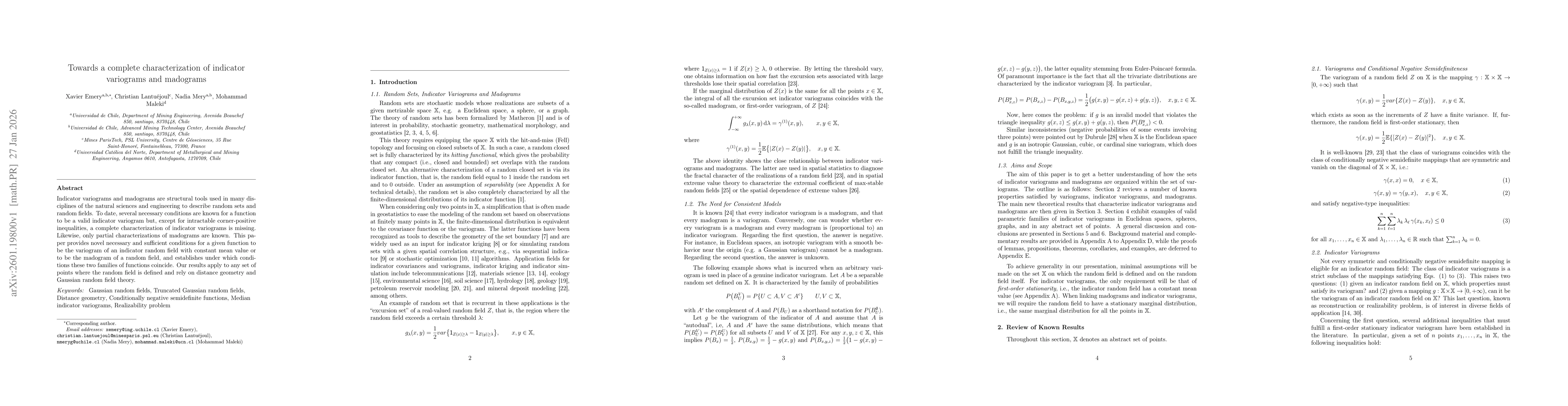 Thumbnail for Towards a complete characterization of indicator variograms and madograms