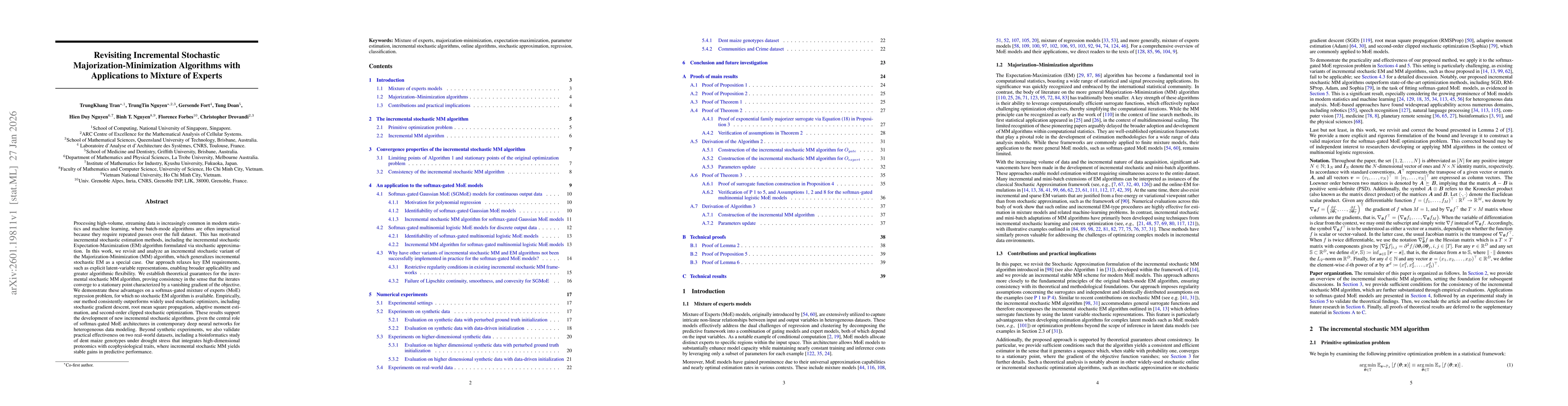 Thumbnail for Revisiting Incremental Stochastic Majorization-Minimization Algorithms with Applications to Mixture of Experts