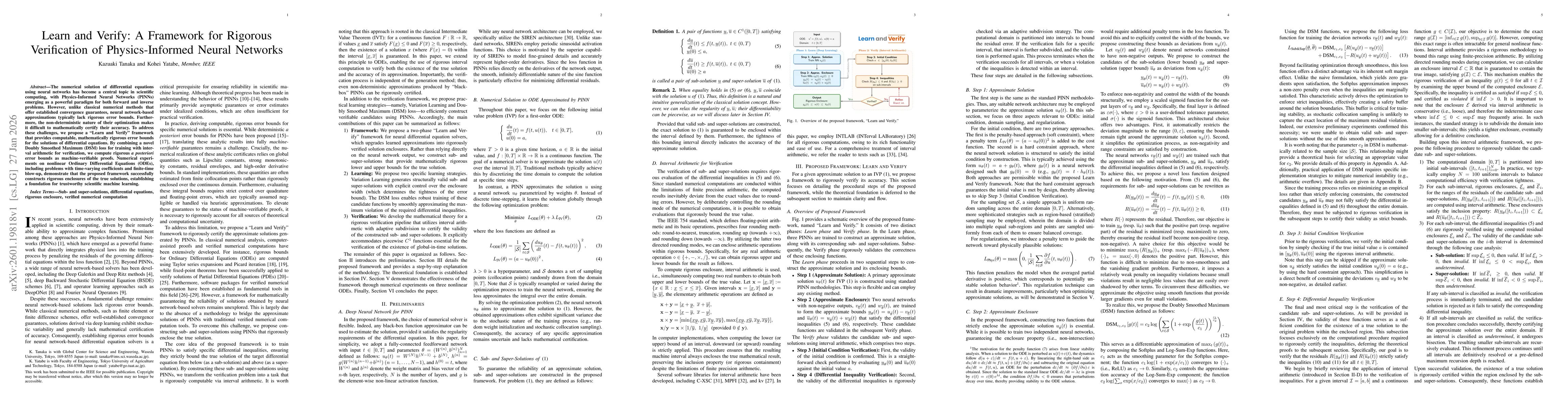 Thumbnail for Learn and Verify: A Framework for Rigorous Verification of Physics-Informed Neural Networks