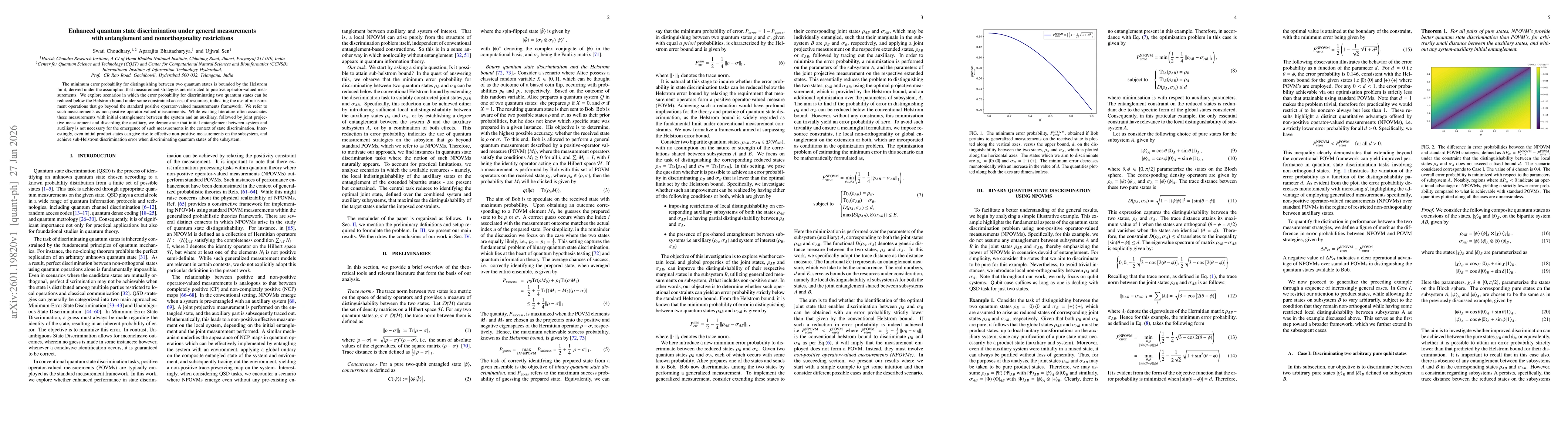 Thumbnail for Enhanced quantum state discrimination under general measurements with entanglement and nonorthogonality restrictions