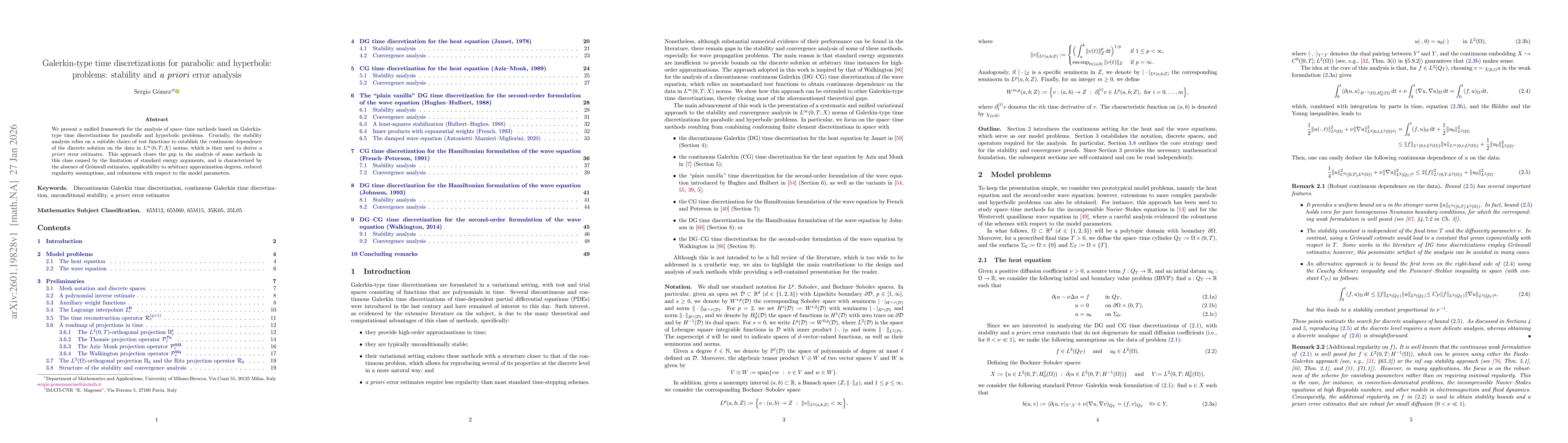 Thumbnail for Galerkin-type time discretizations for parabolic and hyperbolic problems: stability and a priori error analysis