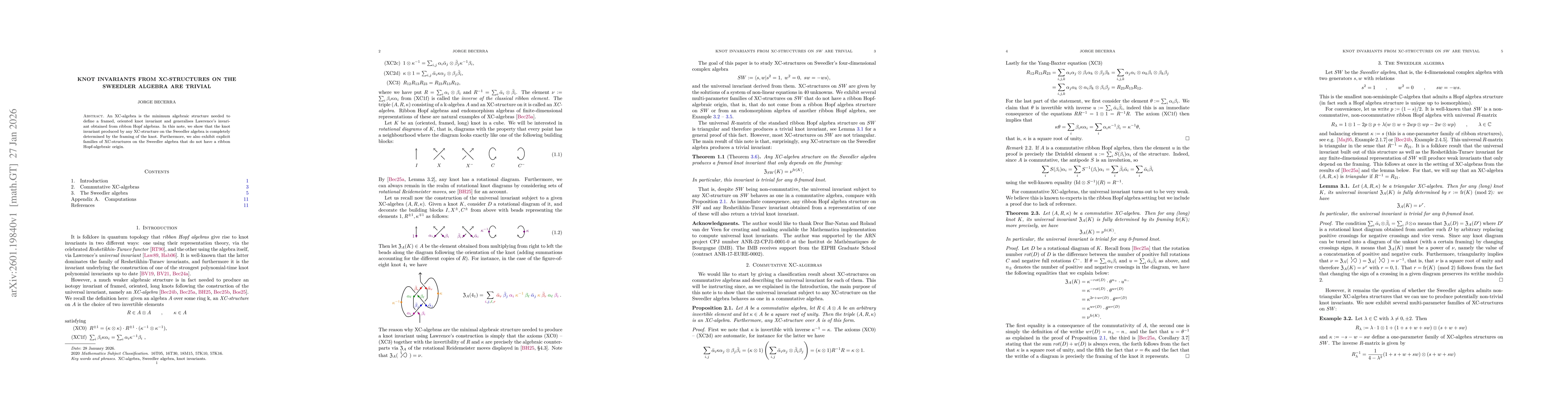 Thumbnail for Knot invariants from XC-structures on the Sweedler algebra are trivial