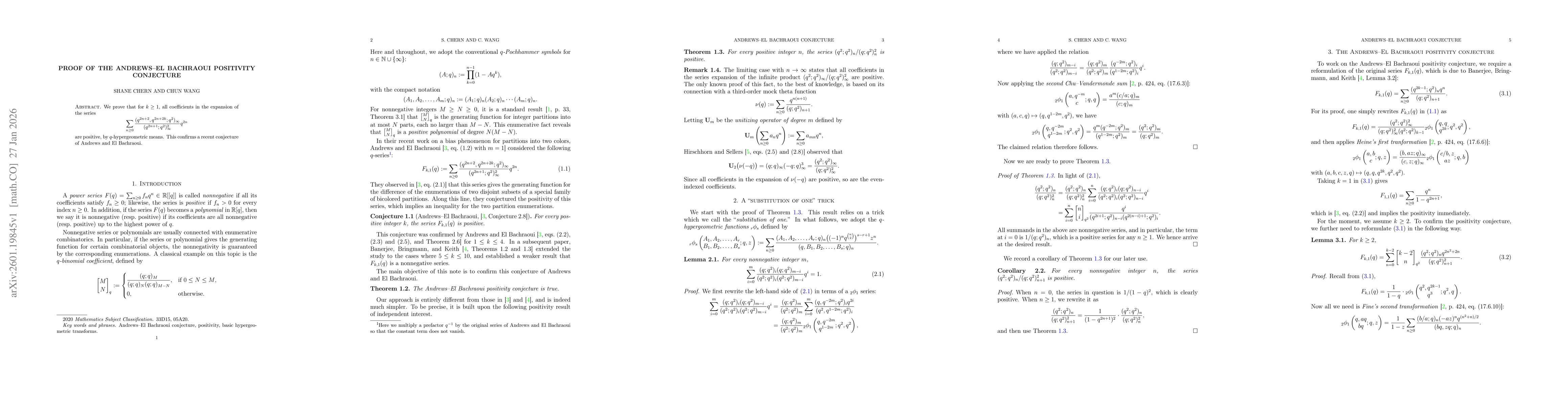 Thumbnail for Proof of the Andrews-El Bachraoui positivity conjecture
