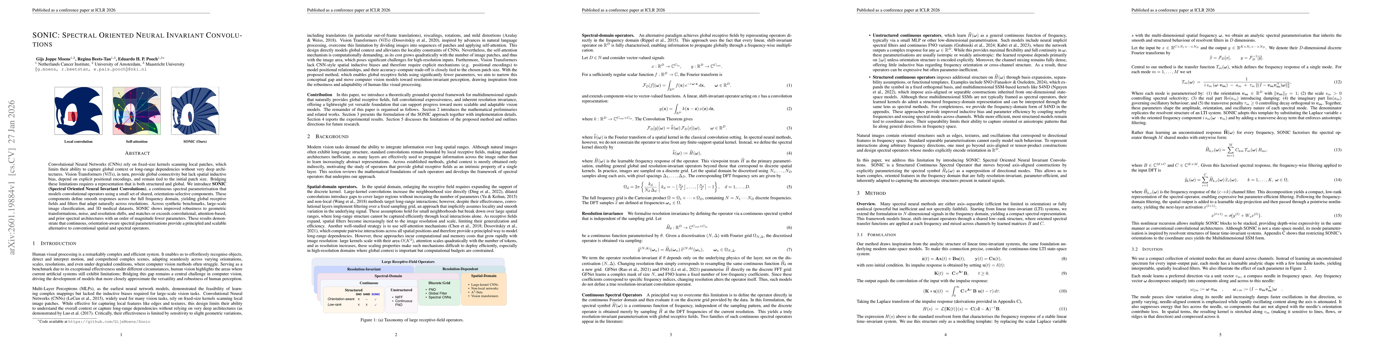 Thumbnail for SONIC: Spectral Oriented Neural Invariant Convolutions