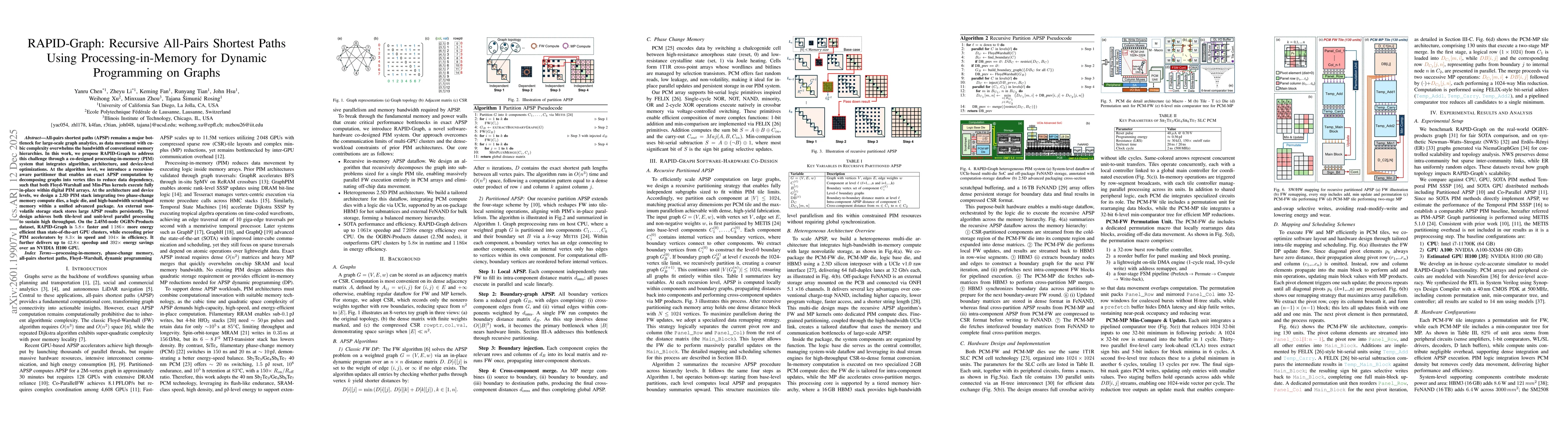 Thumbnail for RAPID-Graph: Recursive All-Pairs Shortest Paths Using Processing-in-Memory for Dynamic Programming on Graphs