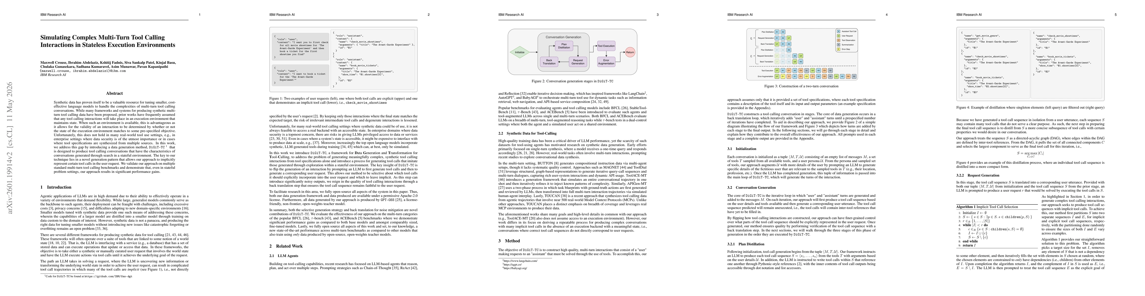 Thumbnail for Simulating Complex Multi-Turn Tool Calling Interactions in Stateless Execution Environments