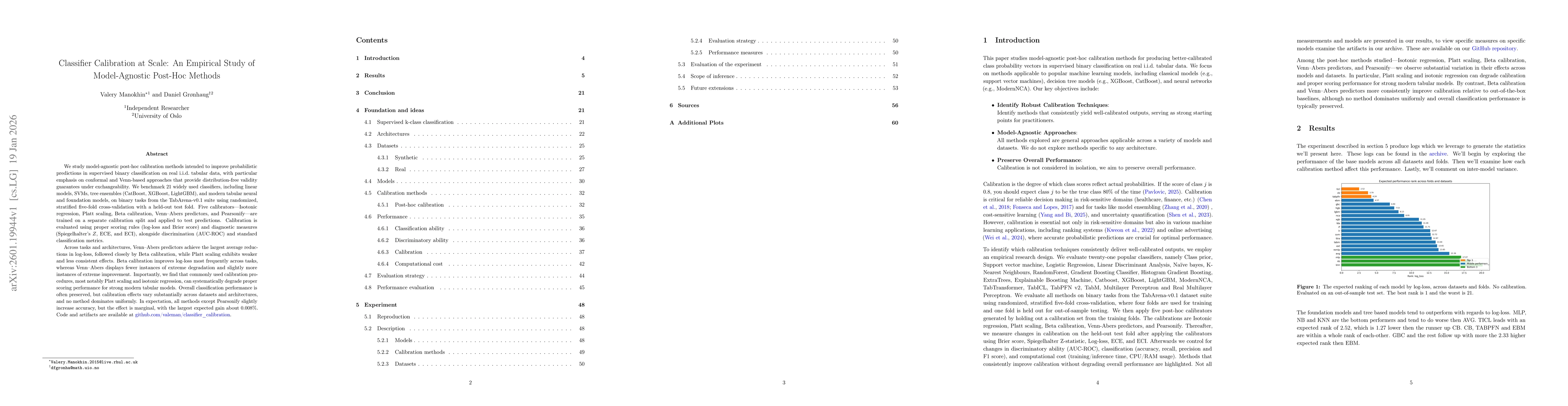 Thumbnail for Classifier Calibration at Scale: An Empirical Study of Model-Agnostic Post-Hoc Methods