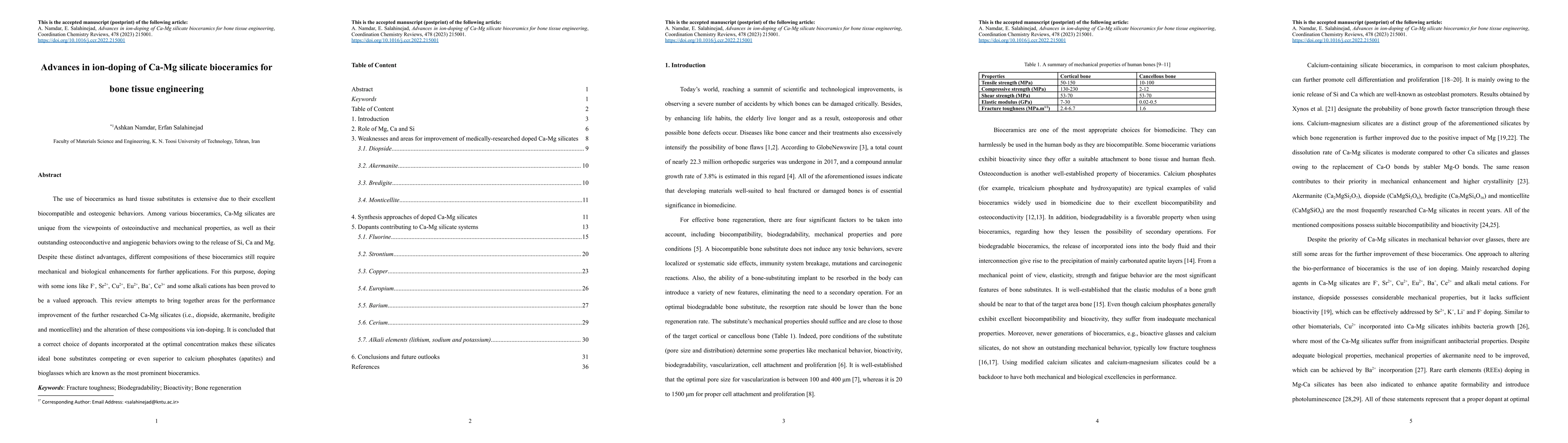 Thumbnail for Advances in ion-doping of Ca-Mg silicate bioceramics for bone tissue engineering