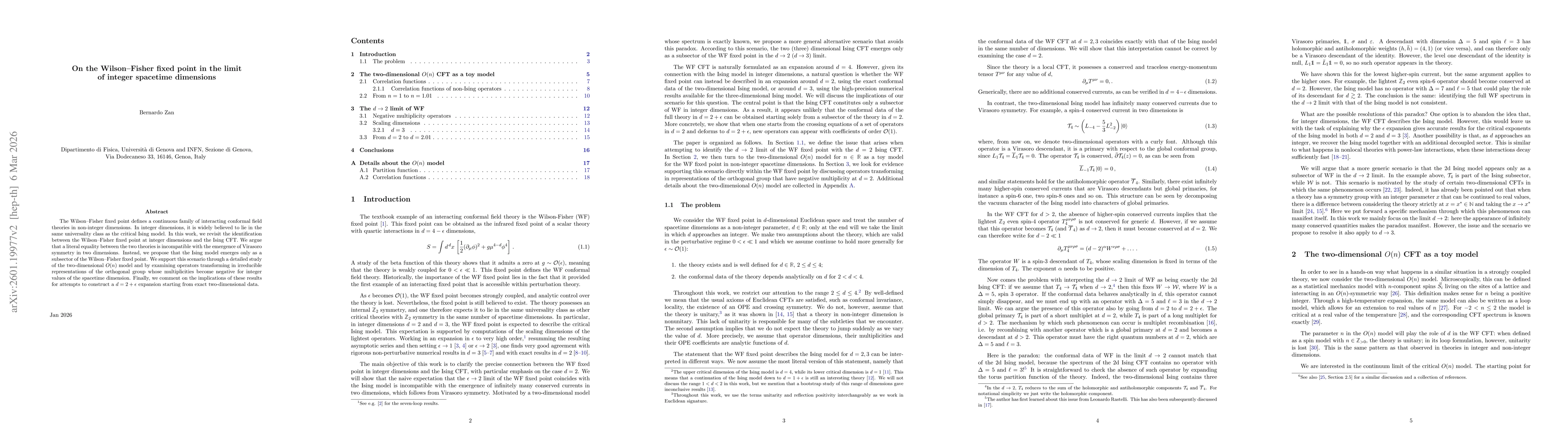 Thumbnail for On the Wilson-Fisher fixed point in the limit of integer spacetime dimensions
