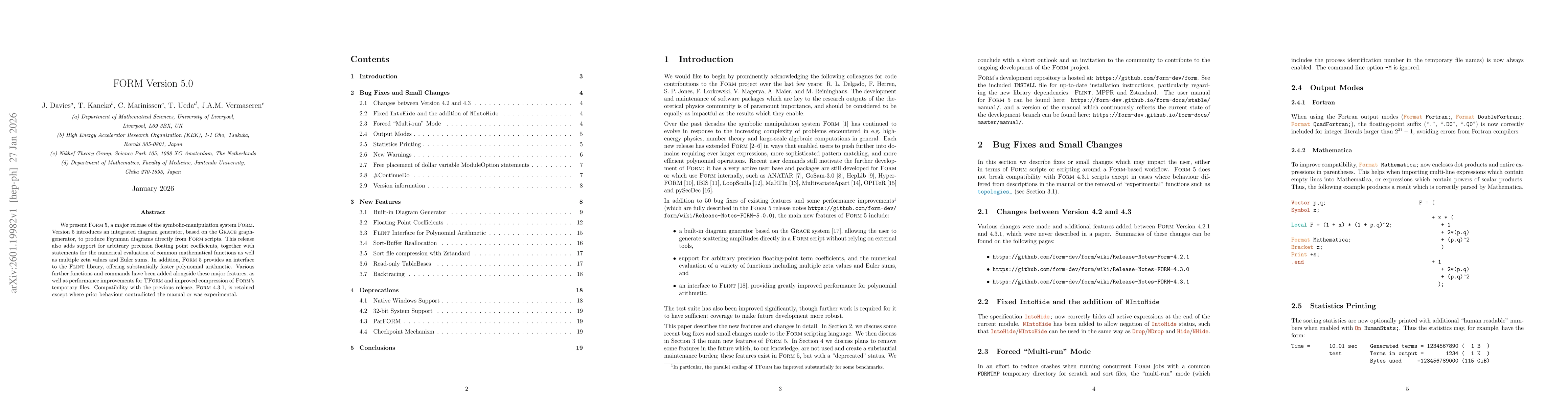Thumbnail for FORM Version 5.0