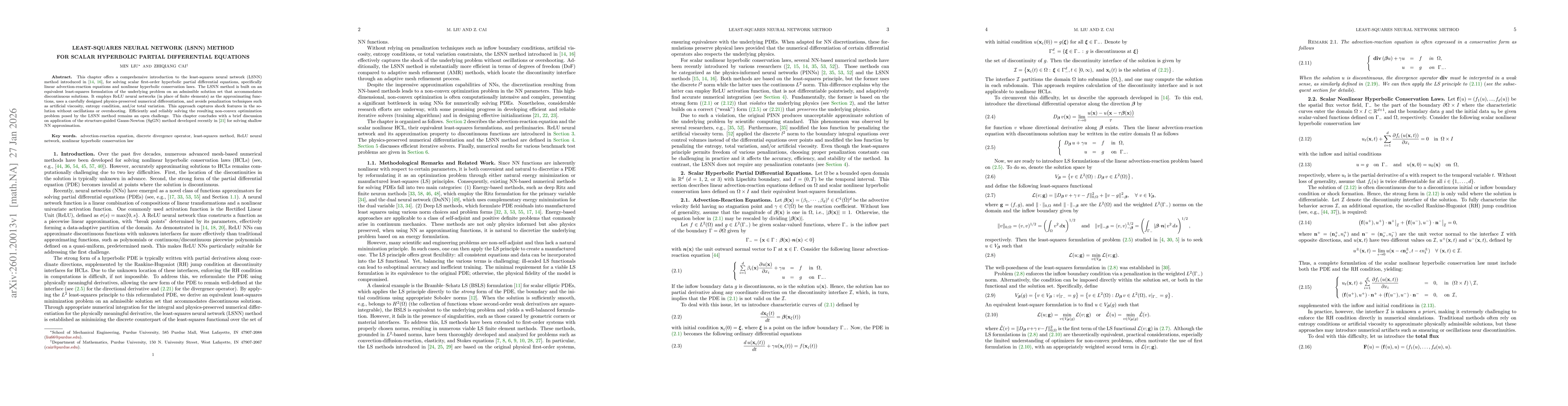 Thumbnail for Least-Squares Neural Network (LSNN) Method for Scalar Hyperbolic Partial Differential Equations
