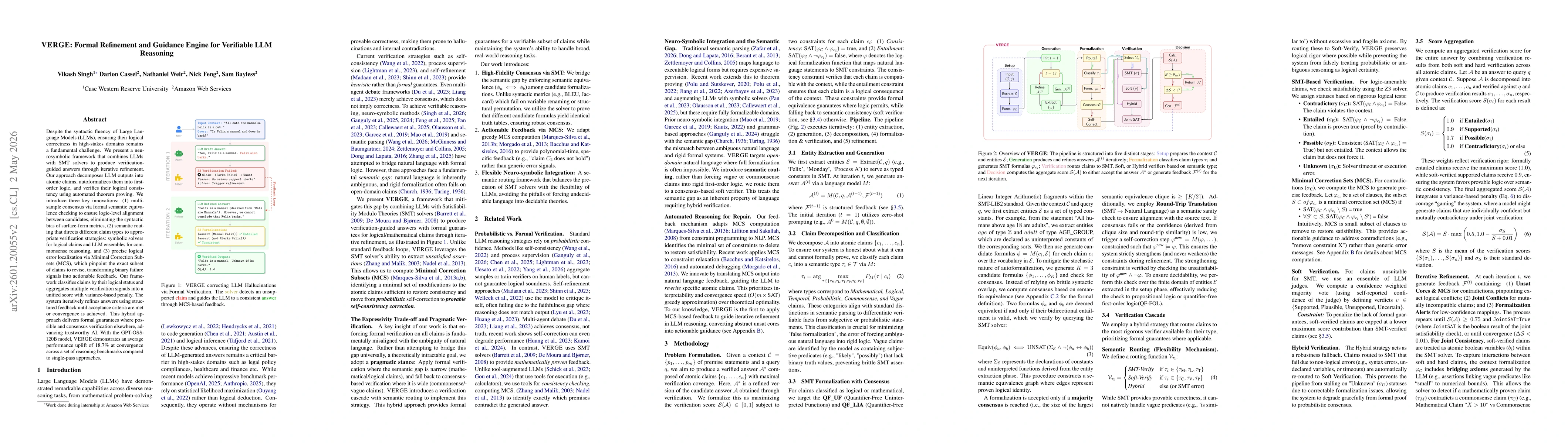 Thumbnail for VERGE: Formal Refinement and Guidance Engine for Verifiable LLM Reasoning