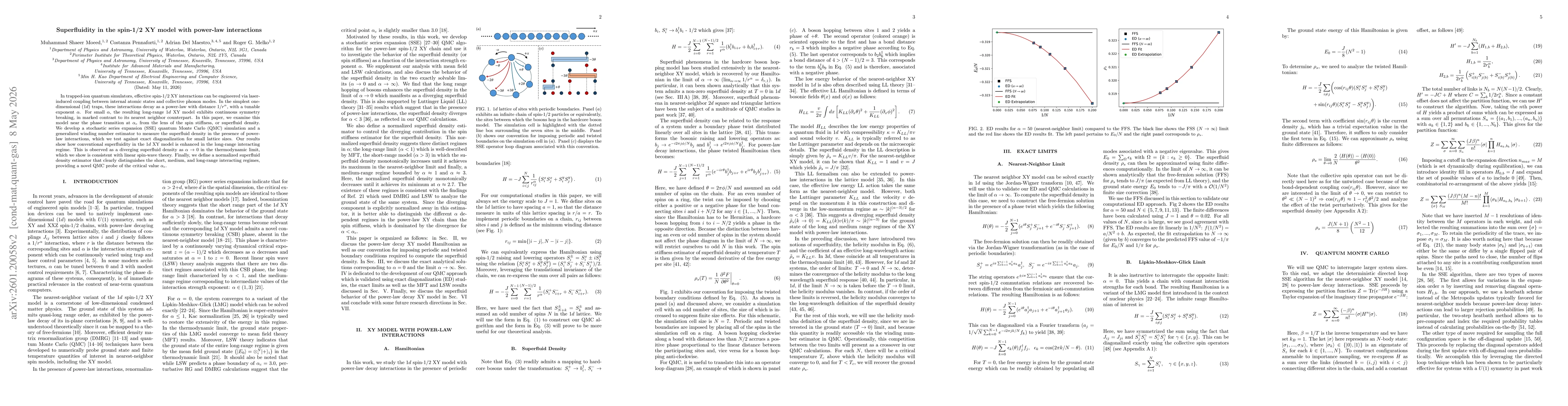 Thumbnail for Superfluidity in the spin-1/2 XY model with power-law interactions