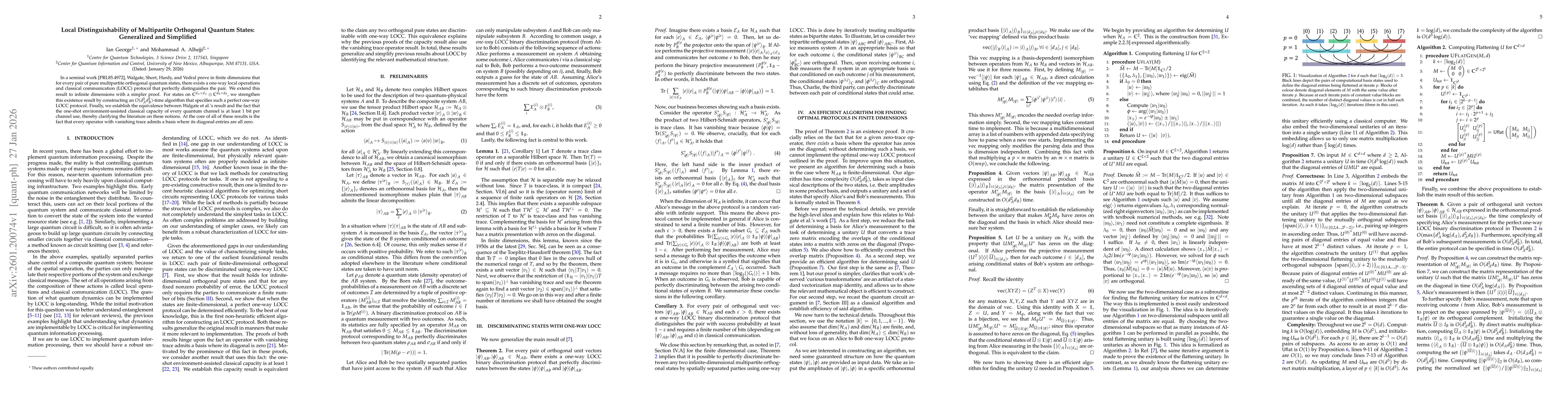 Thumbnail for Local Distinguishability of Multipartite Orthogonal Quantum States: Generalized and Simplified