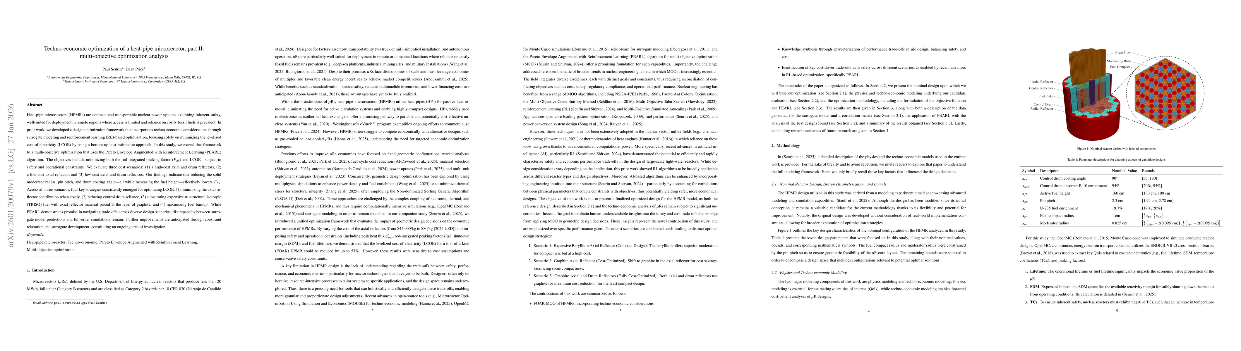 Thumbnail for Techno-economic optimization of a heat-pipe microreactor, part II: multi-objective optimization analysis