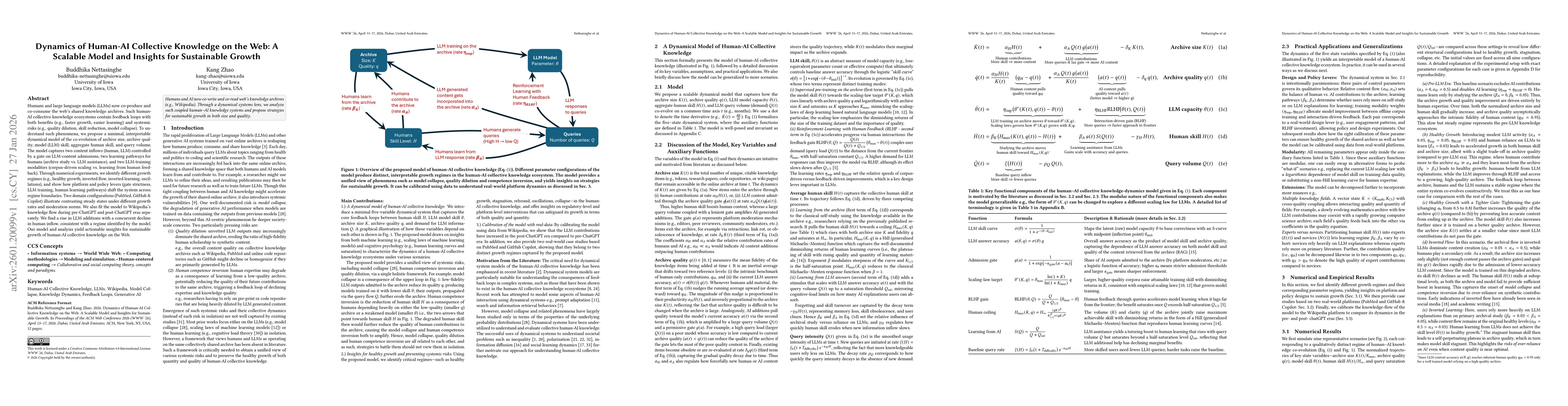 Thumbnail for Dynamics of Human-AI Collective Knowledge on the Web: A Scalable Model and Insights for Sustainable Growth