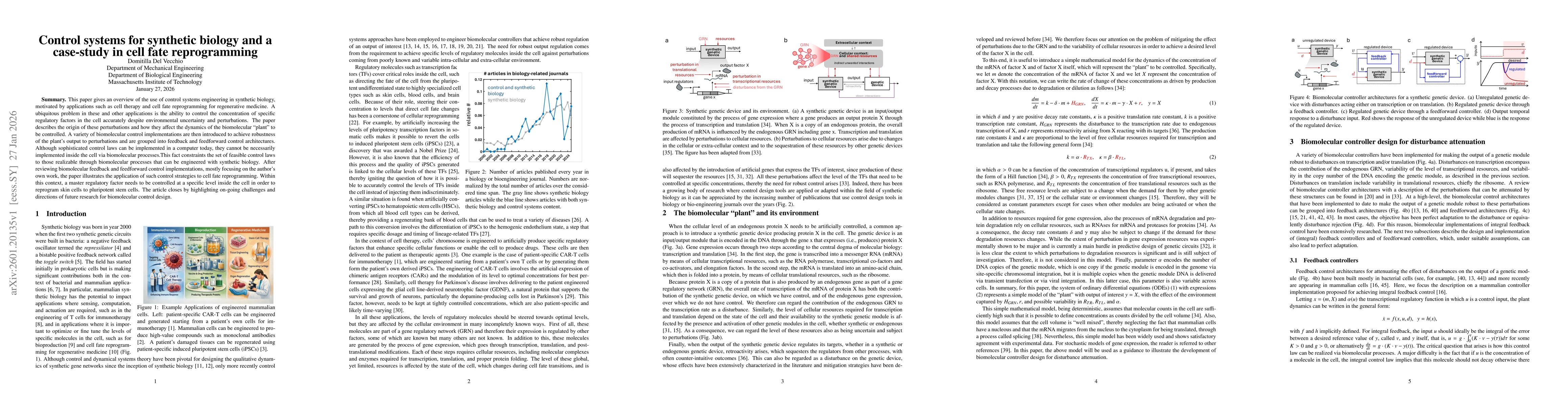 Thumbnail for Control systems for synthetic biology and a case-study in cell fate reprogramming