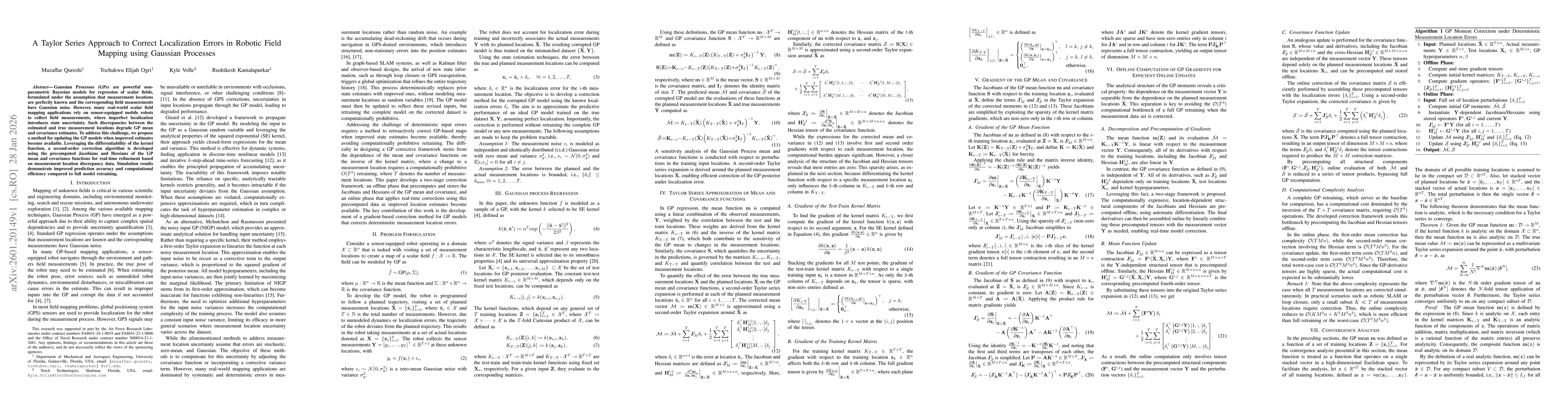 Thumbnail for A Taylor Series Approach to Correct Localization Errors in Robotic Field Mapping using Gaussian Processes