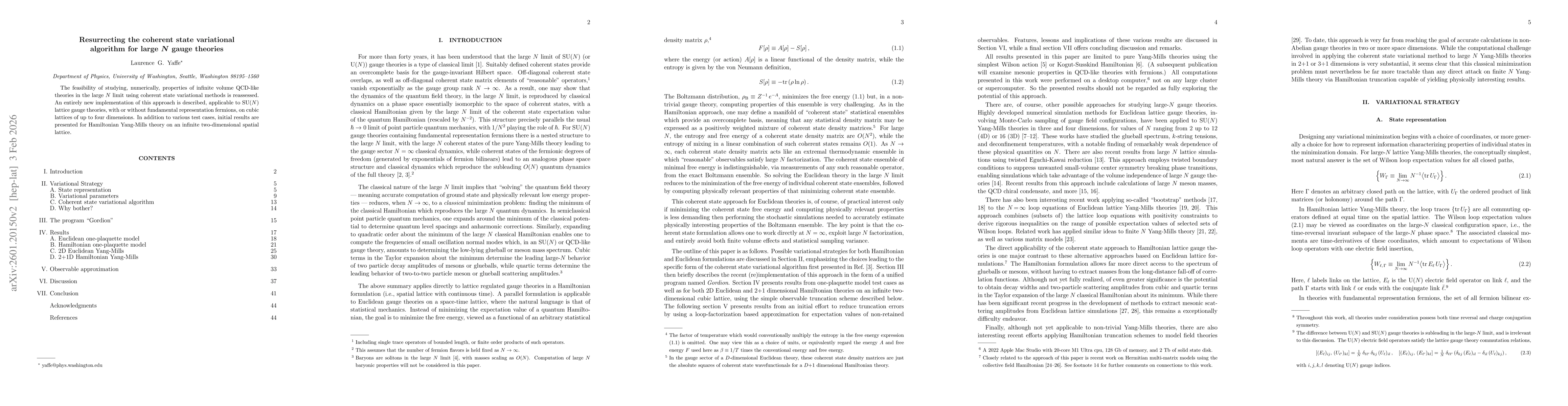 Thumbnail for Resurrecting the coherent state variational algorithm for large $N$ gauge theories