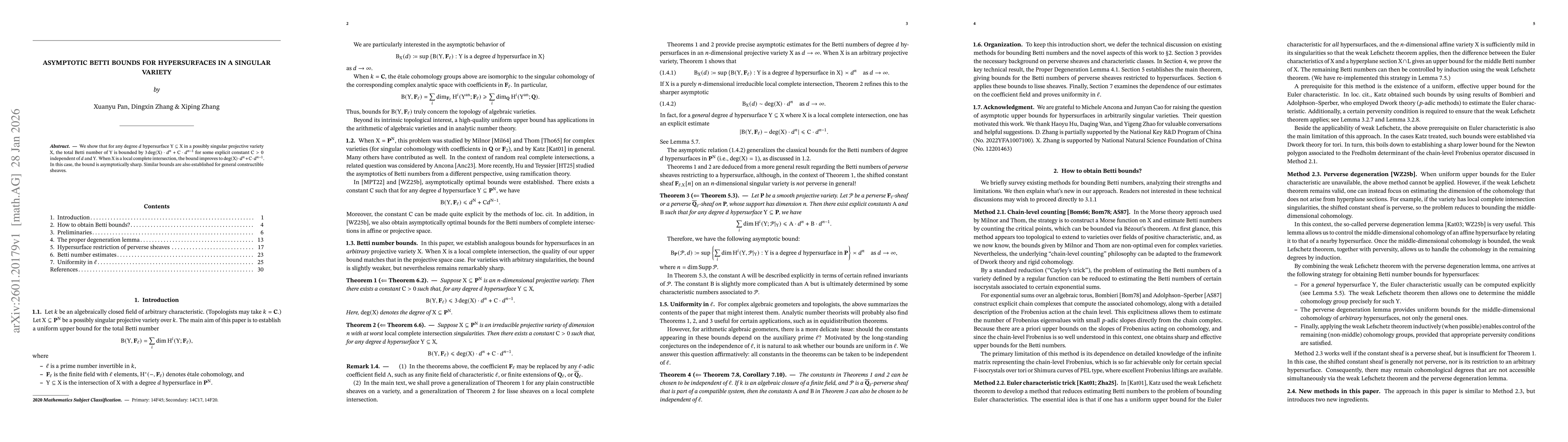 Thumbnail for Asymptotic Betti bounds for hypersurfaces in a singular variety