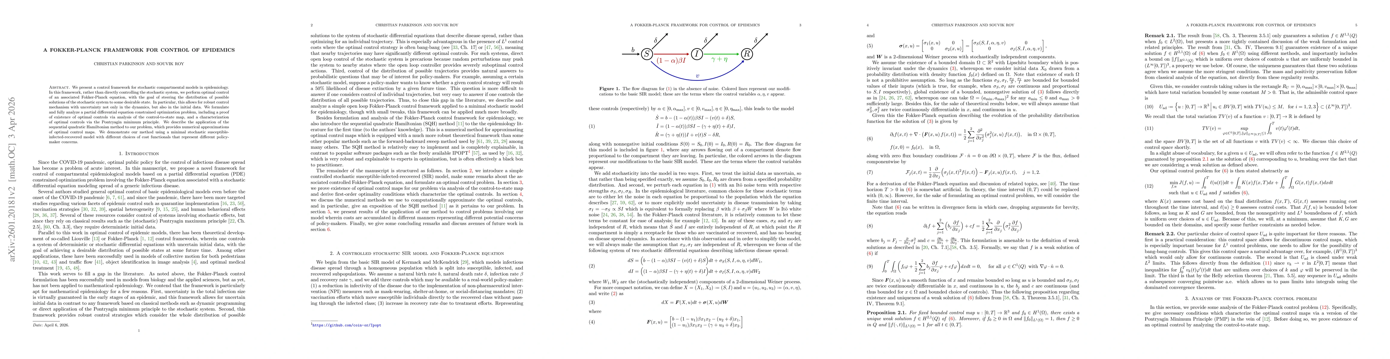 Thumbnail for A Fokker-Planck Framework for Control of Epidemics