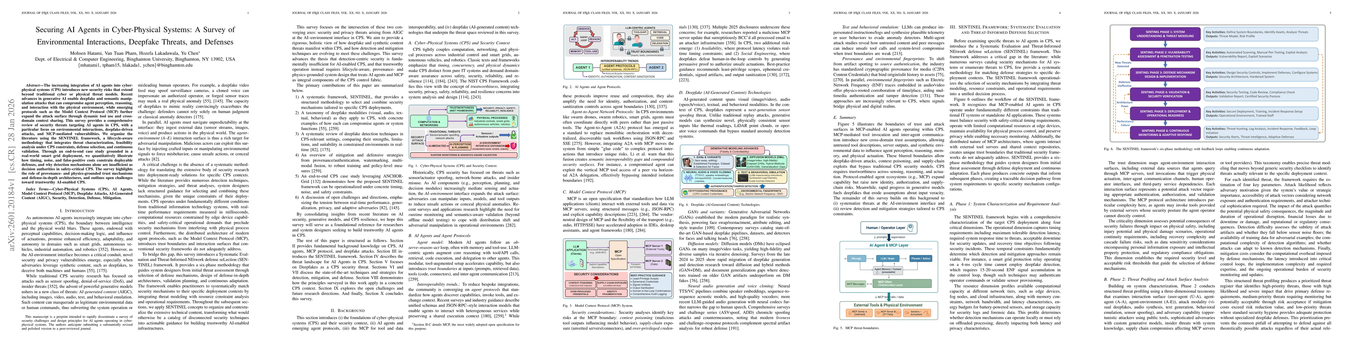 Thumbnail for Securing AI Agents in Cyber-Physical Systems: A Survey of Environmental Interactions, Deepfake Threats, and Defenses