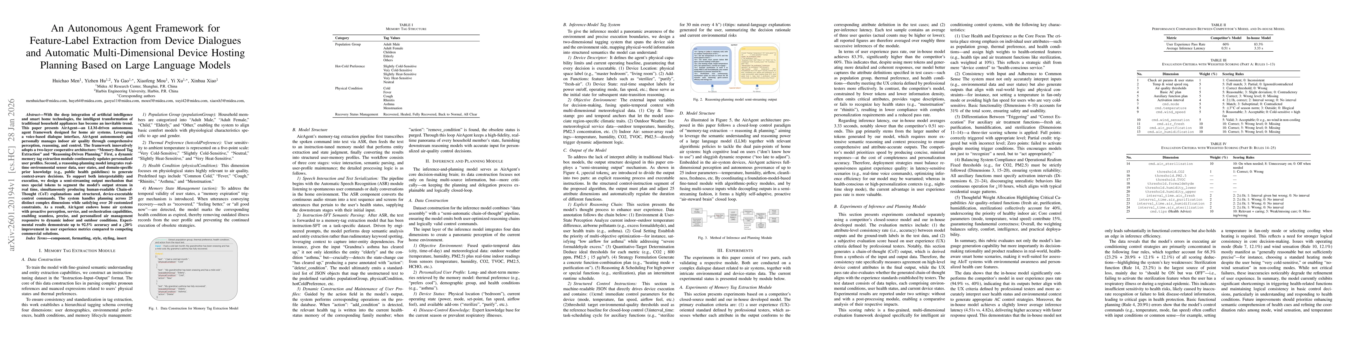 Thumbnail for An Autonomous Agent Framework for Feature-Label Extraction from Device Dialogues and Automatic Multi-Dimensional Device Hosting Planning Based on Large Language Models
