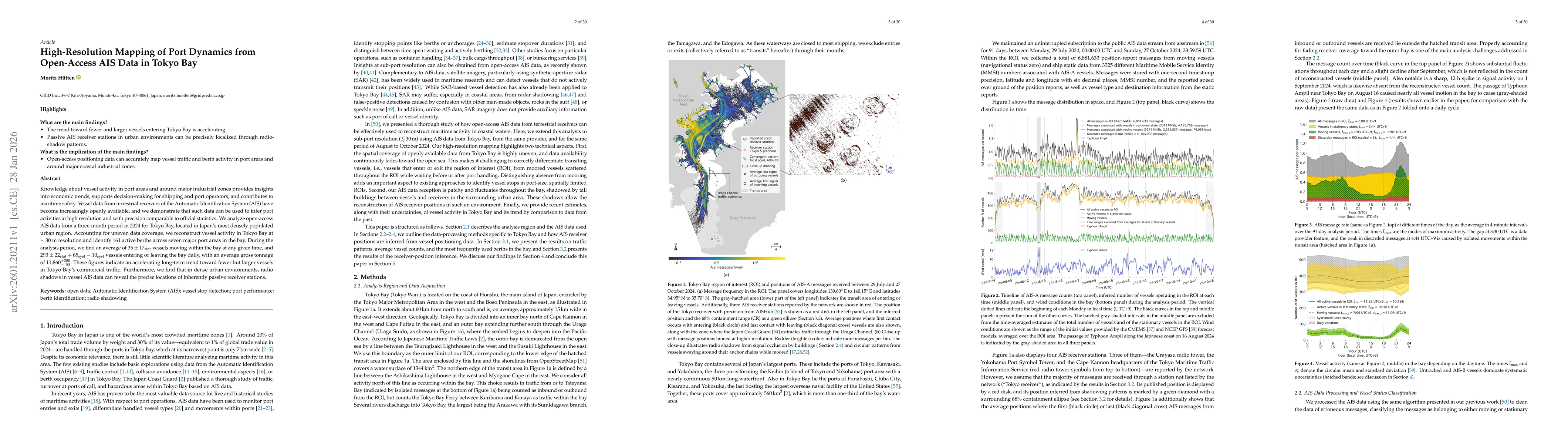 Thumbnail for High-Resolution Mapping of Port Dynamics from Open-Access AIS Data in Tokyo Bay