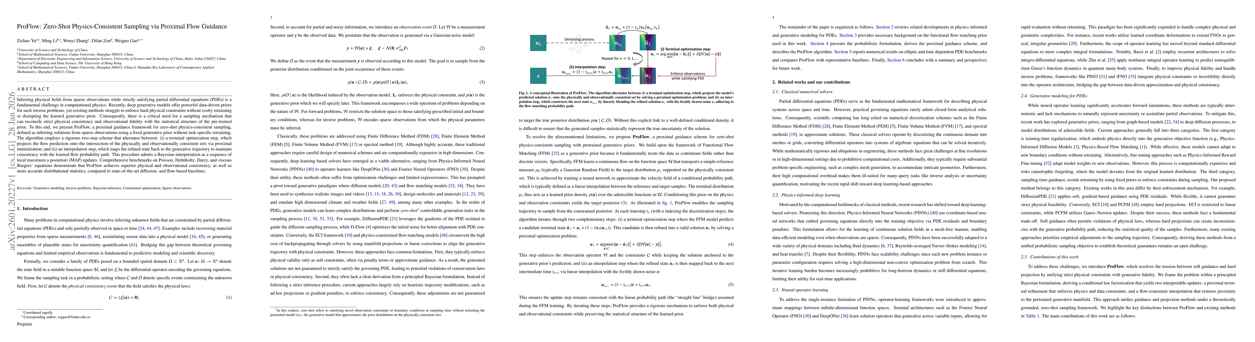 Thumbnail for ProFlow: Zero-Shot Physics-Consistent Sampling via Proximal Flow Guidance