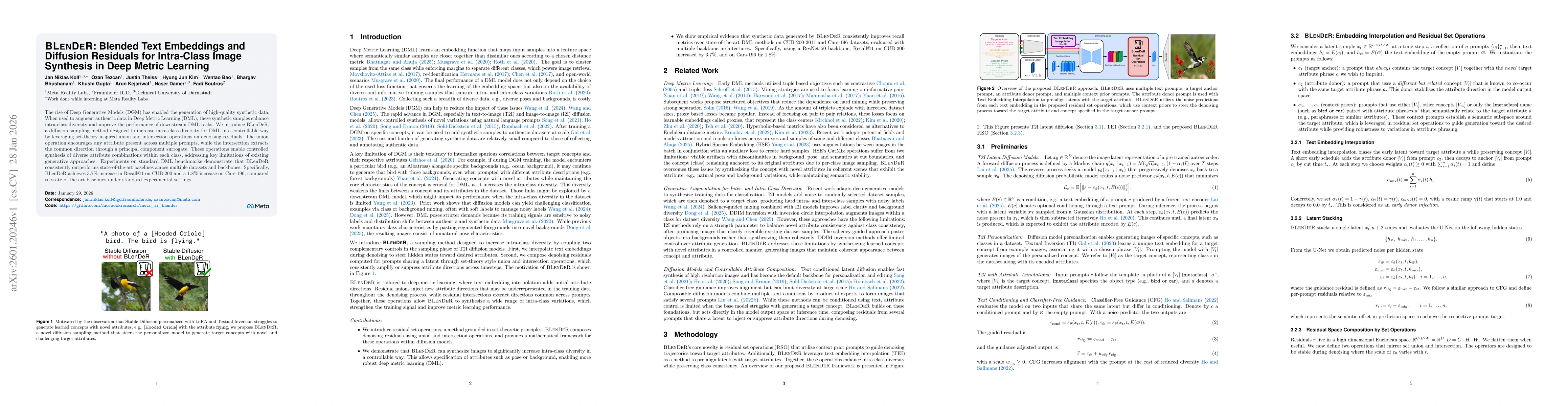 Thumbnail for BLENDER: Blended Text Embeddings and Diffusion Residuals for Intra-Class Image Synthesis in Deep Metric Learning