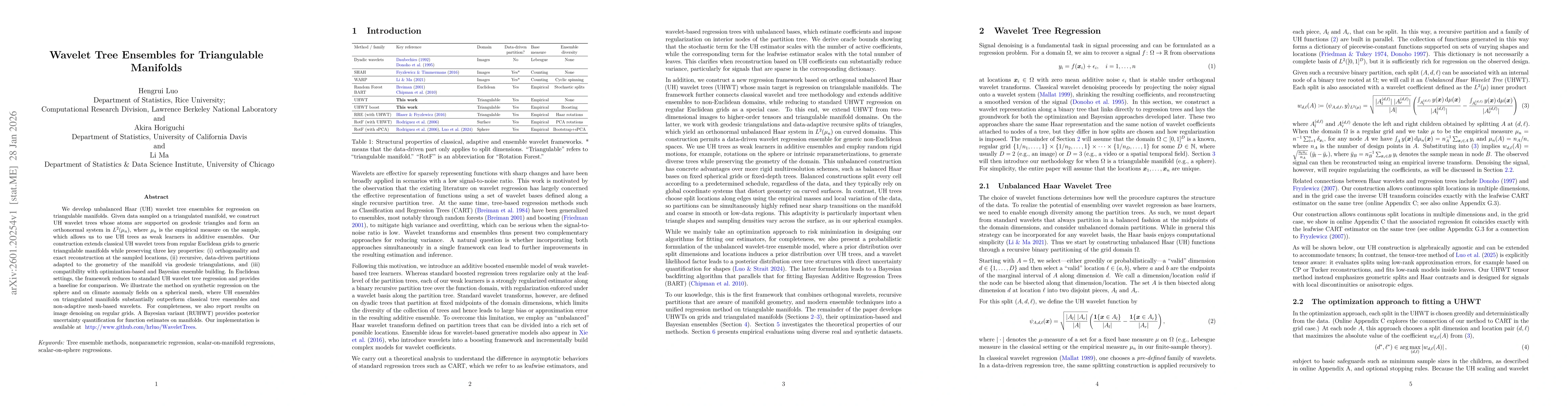 Thumbnail for Wavelet Tree Ensembles for Triangulable Manifolds