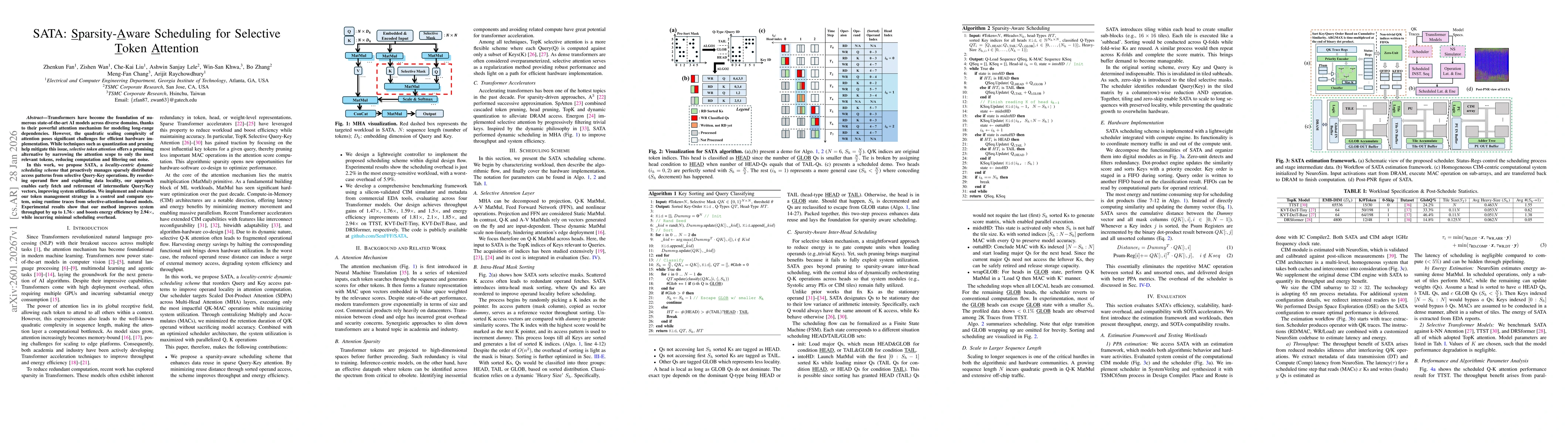 Thumbnail for SATA: Sparsity-Aware Scheduling for Selective Token Attention