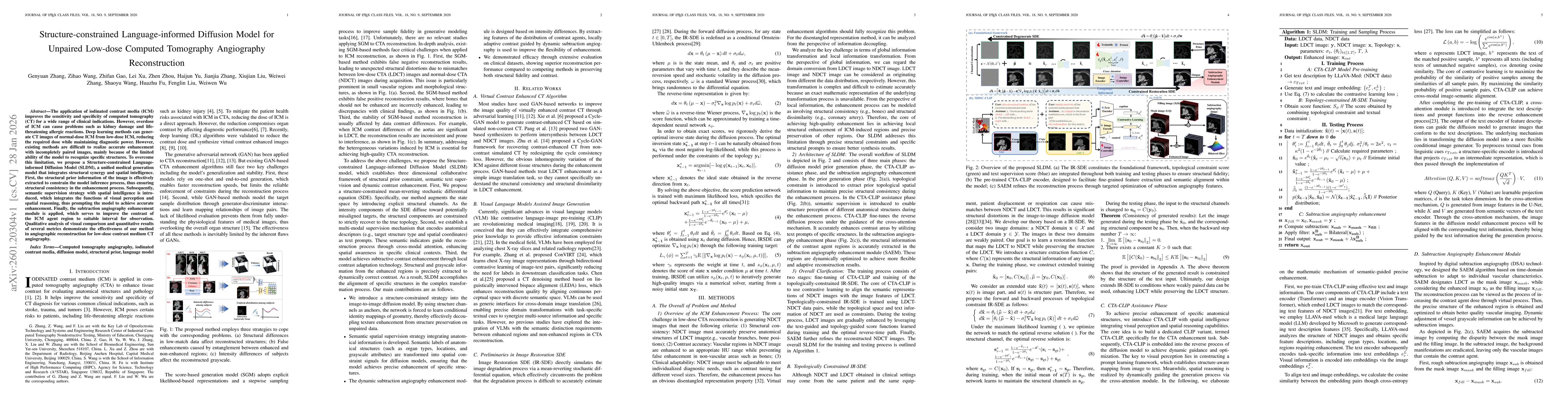 Thumbnail for Structure-constrained Language-informed Diffusion Model for Unpaired Low-dose Computed Tomography Angiography Reconstruction