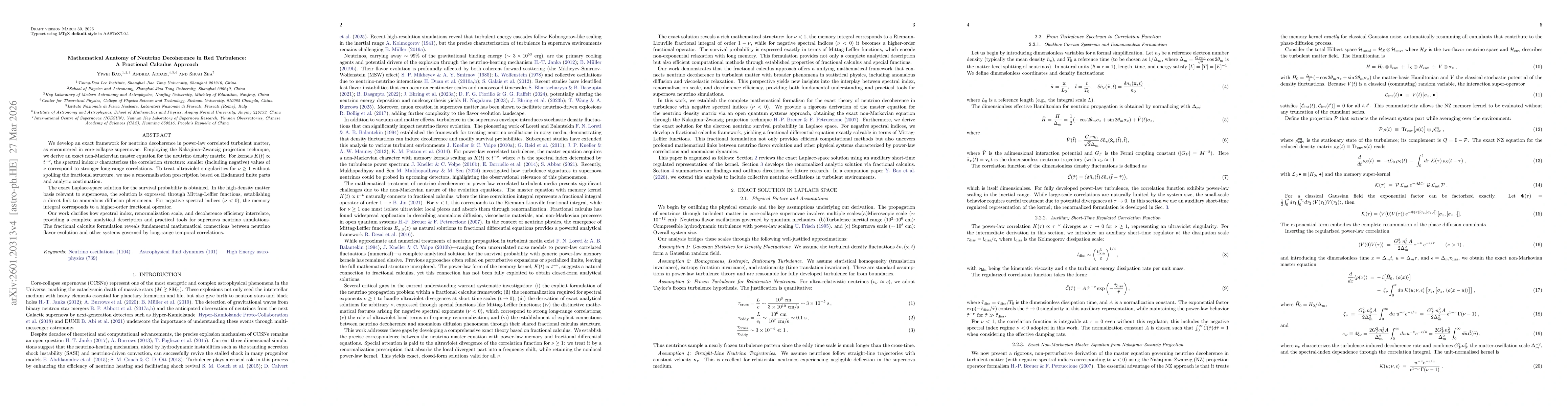 Thumbnail for Mathematical Anatomy of Neutrino Decoherence in Red Turbulence: Fractional Calculus and Convergence of the Perturbative Series