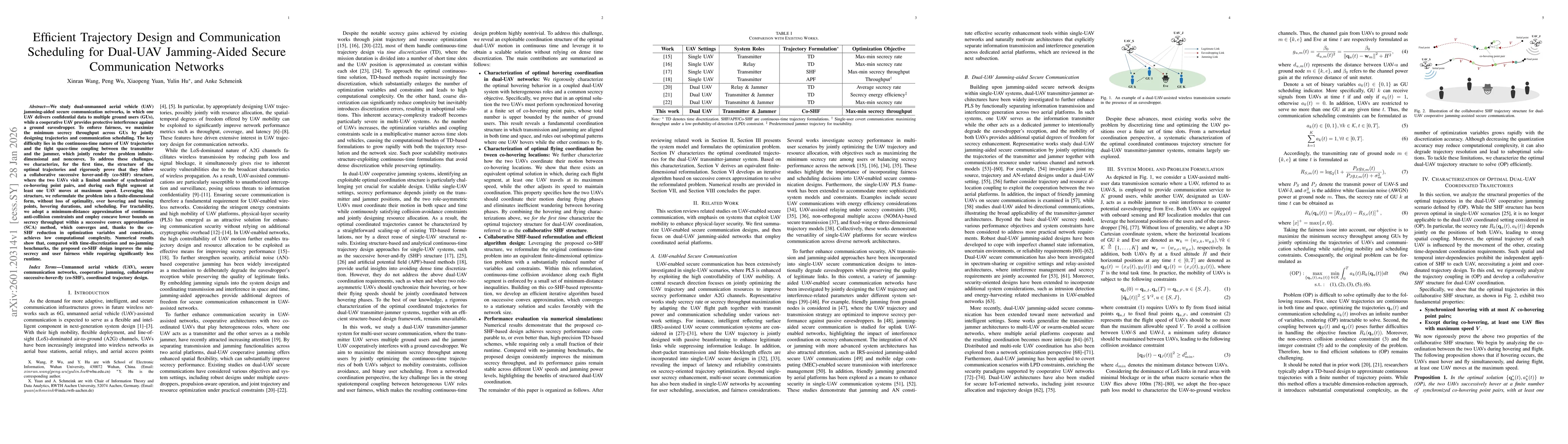 Thumbnail for Efficient Trajectory Design and Communication Scheduling for Dual-UAV Jamming-Aided Secure Communication Networks