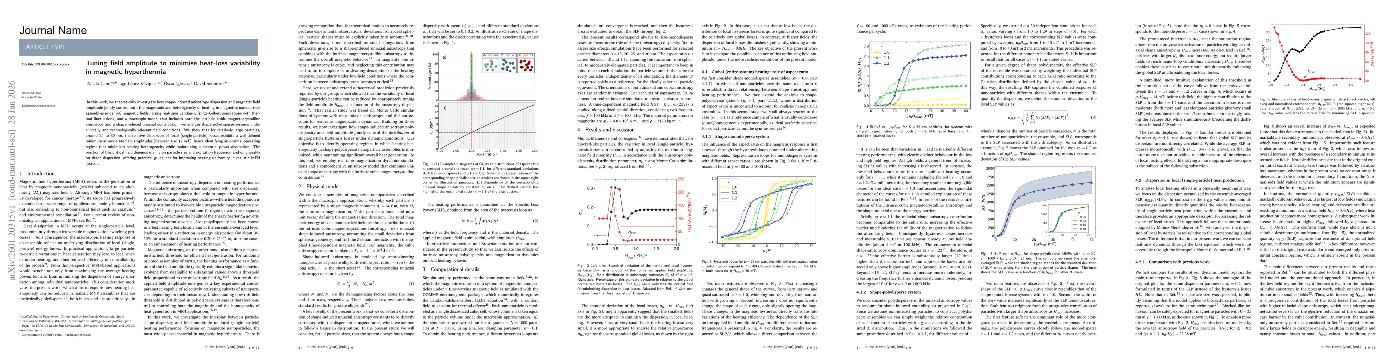 Thumbnail for Tuning field amplitude to minimise heat-loss variability in magnetic hyperthermia