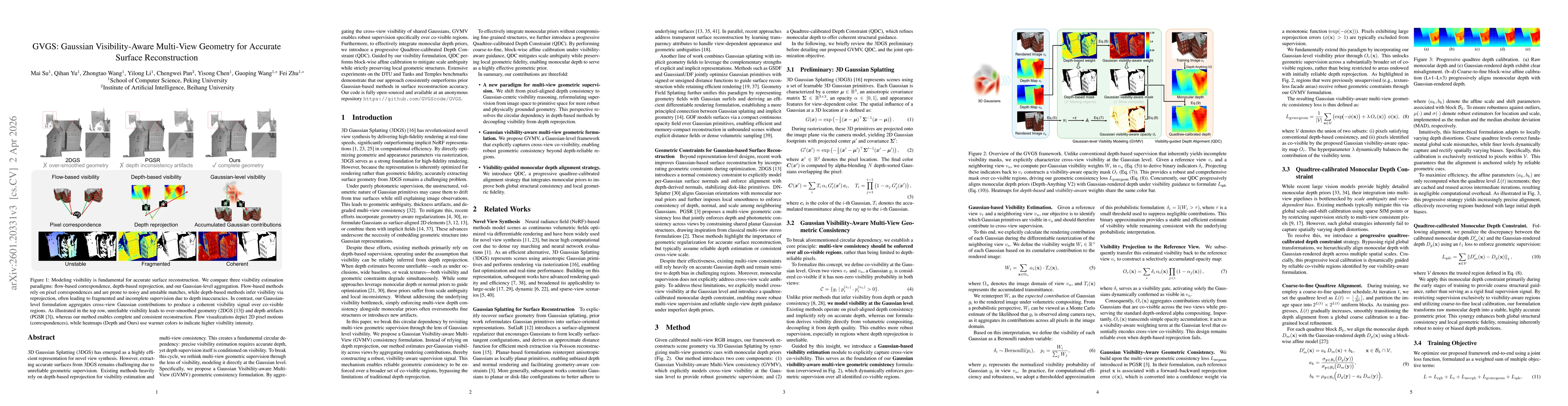 Thumbnail for GVGS: Gaussian Visibility-Aware Multi-View Geometry for Accurate Surface Reconstruction