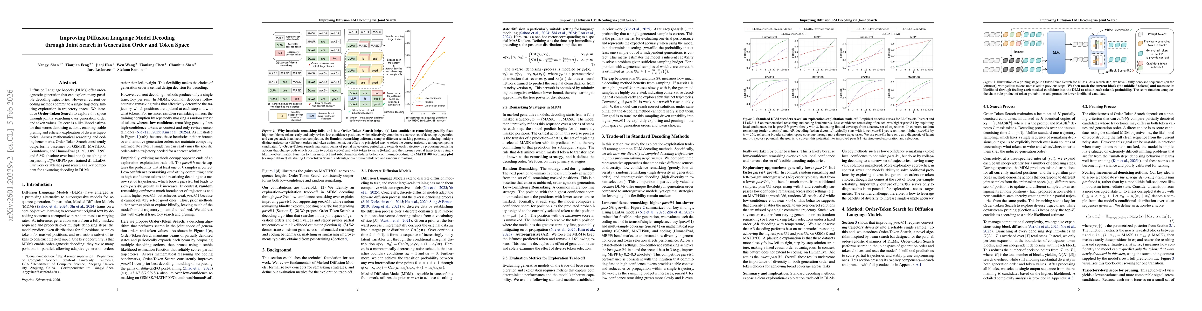 Thumbnail for Improving Diffusion Language Model Decoding through Joint Search in Generation Order and Token Space