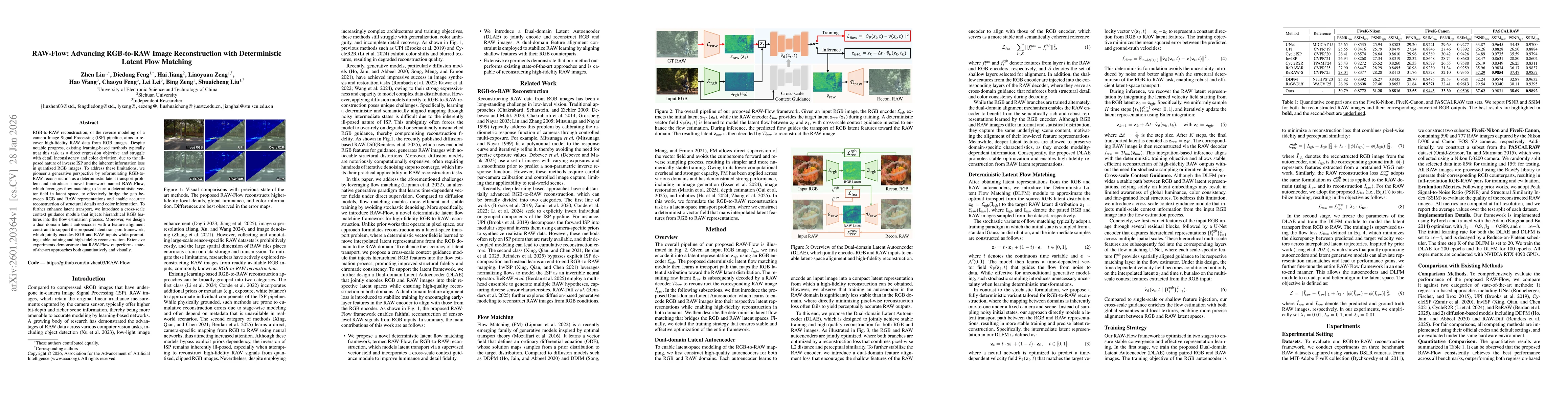 Thumbnail for RAW-Flow: Advancing RGB-to-RAW Image Reconstruction with Deterministic Latent Flow Matching