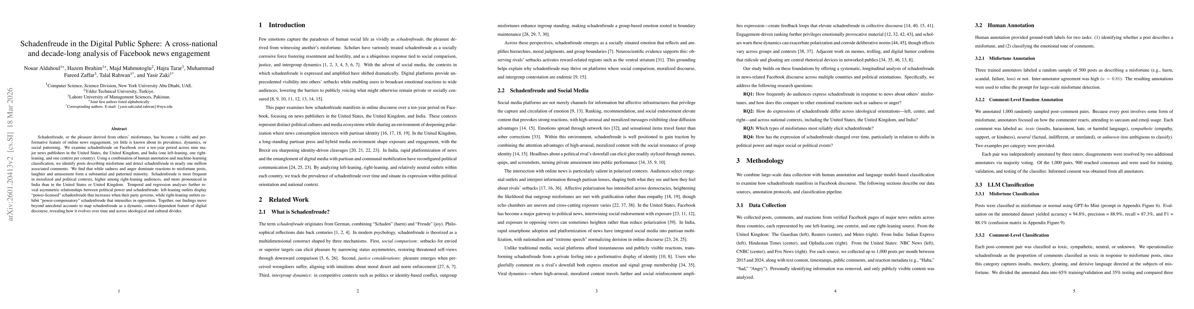 Thumbnail for Schadenfreude in the Digital Public Sphere: A cross-national and decade-long analysis of Facebook news engagement