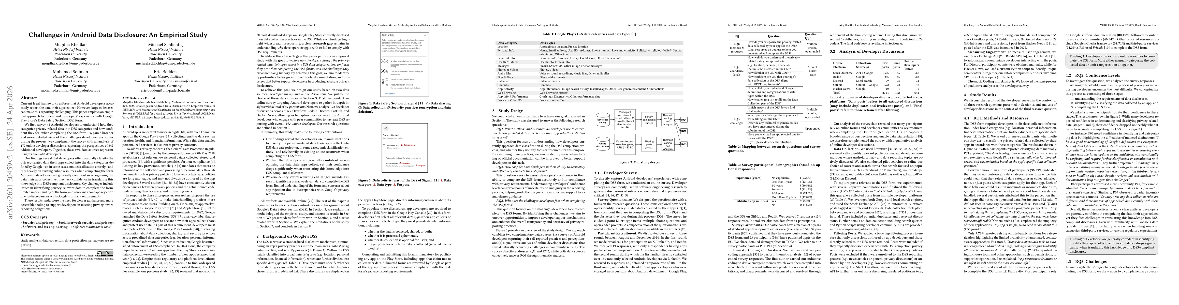 Thumbnail for Challenges in Android Data Disclosure: An Empirical Study
