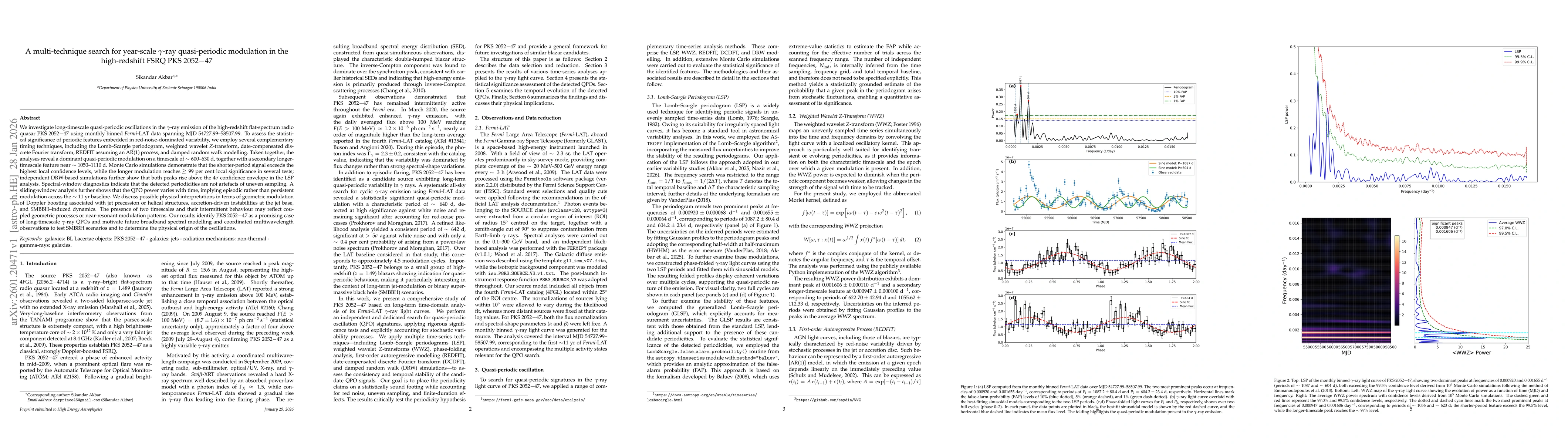 Thumbnail for A multi-technique search for year-scale $γ$-ray quasi-periodic modulation in the high-redshift FSRQ PKS~2052$-$47
