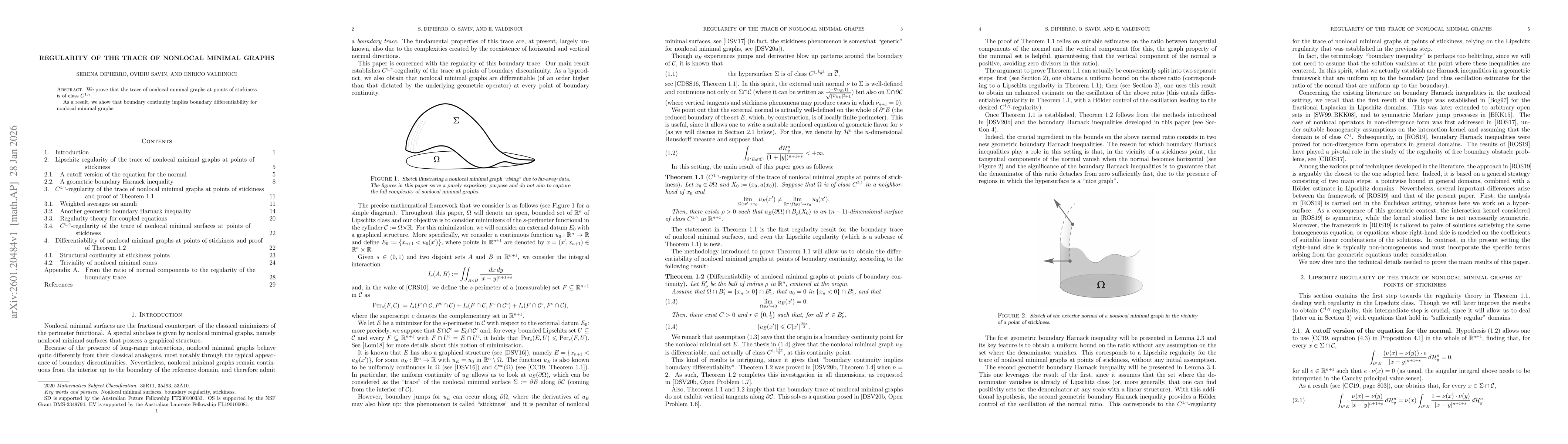Thumbnail for Regularity of the trace of nonlocal minimal graphs