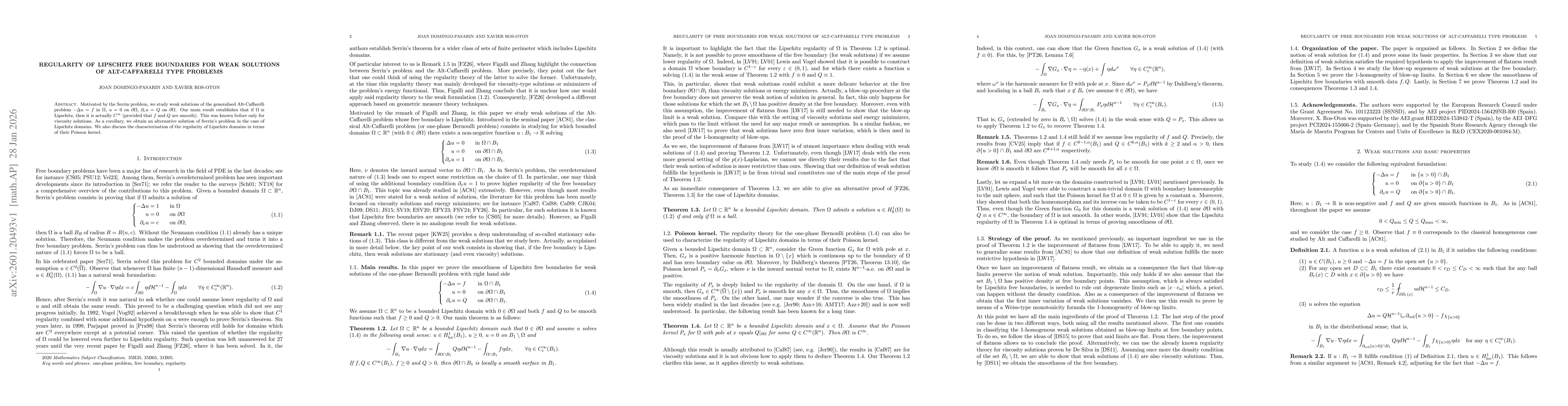 Thumbnail for Regularity of Lipschitz free boundaries for weak solutions of Alt-Caffarelli type problems