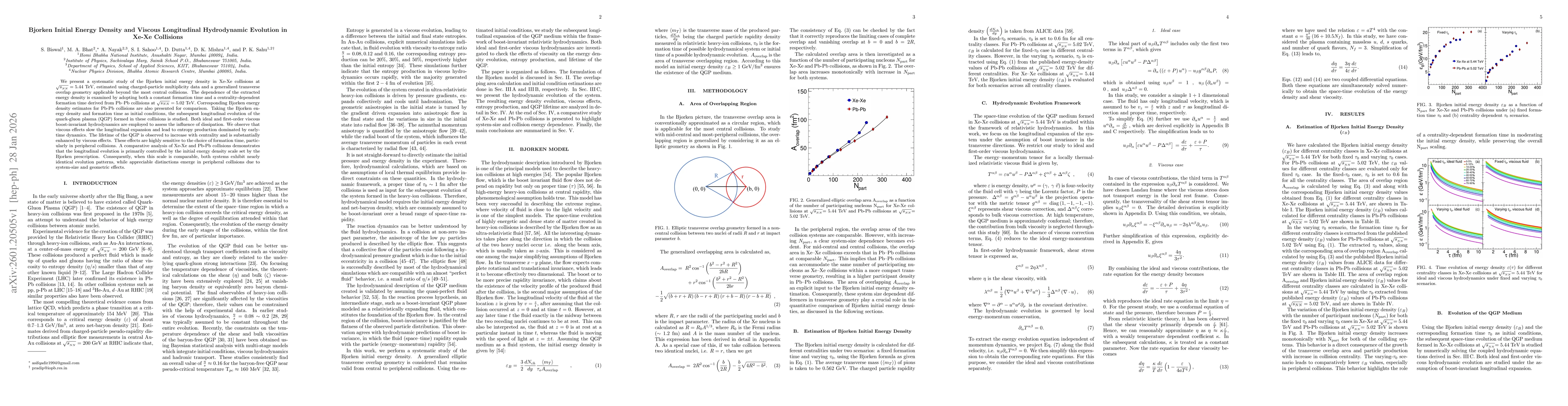 Thumbnail for Bjorken Initial Energy Density and Viscous Longitudinal Hydrodynamic Evolution in Xe-Xe Collisions