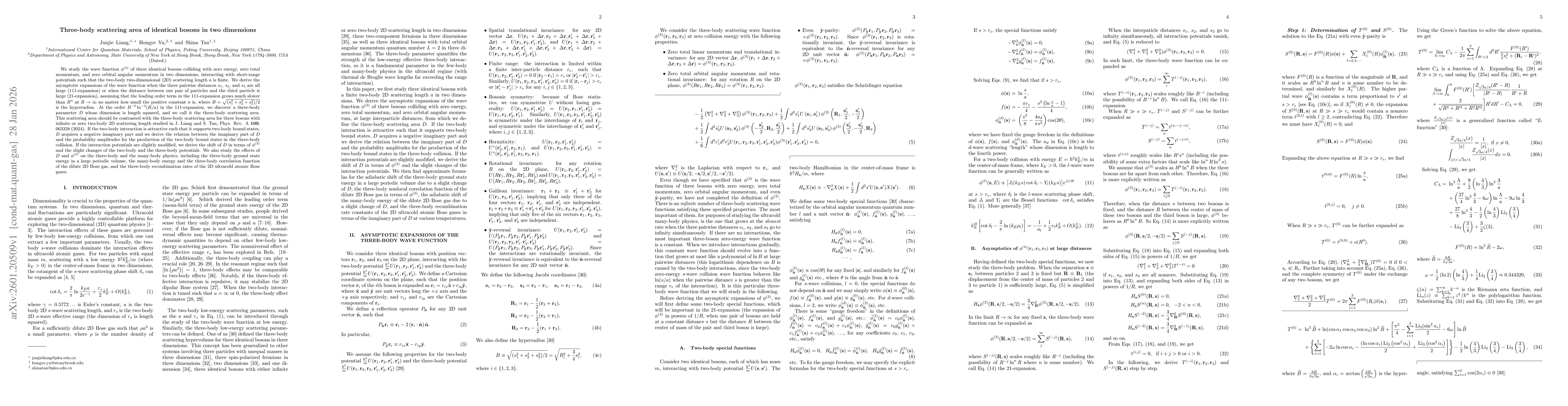 Thumbnail for Three-body scattering area of identical bosons in two dimensions